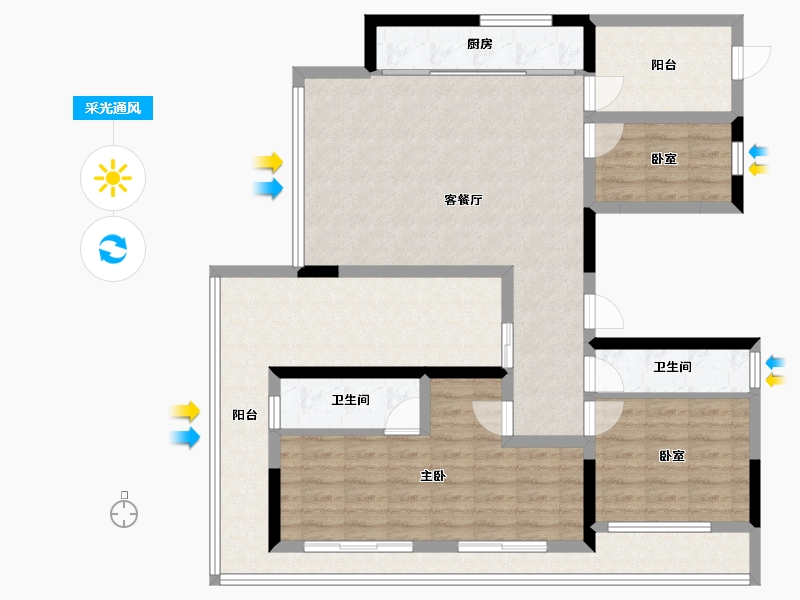 浙江省-杭州市-滨湖天地-112.01-户型库-采光通风