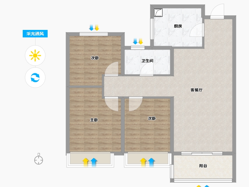 山东省-济南市-中粮祥云-100.00-户型库-采光通风