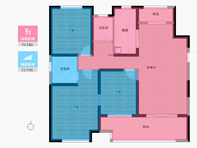 山东省-菏泽市-天润府-110.00-户型库-动静分区