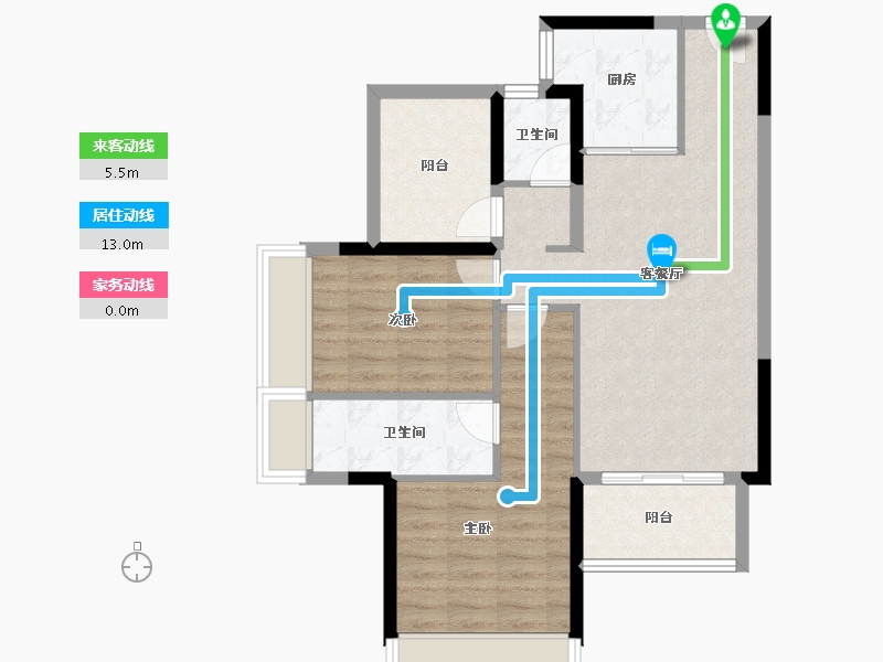 广东省-惠州市-保利鹿江来-76.78-户型库-动静线