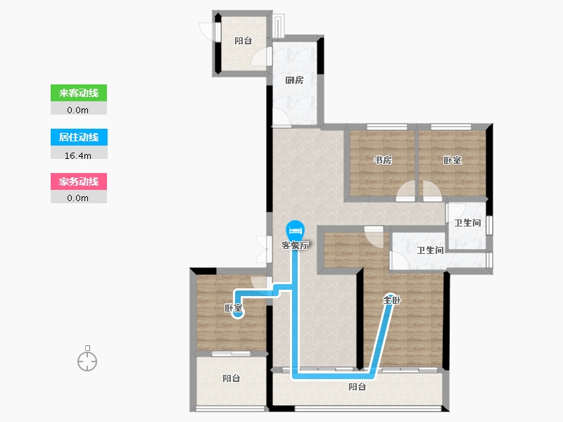 浙江省-杭州市-滨湖天地-108.00-户型库-动静线