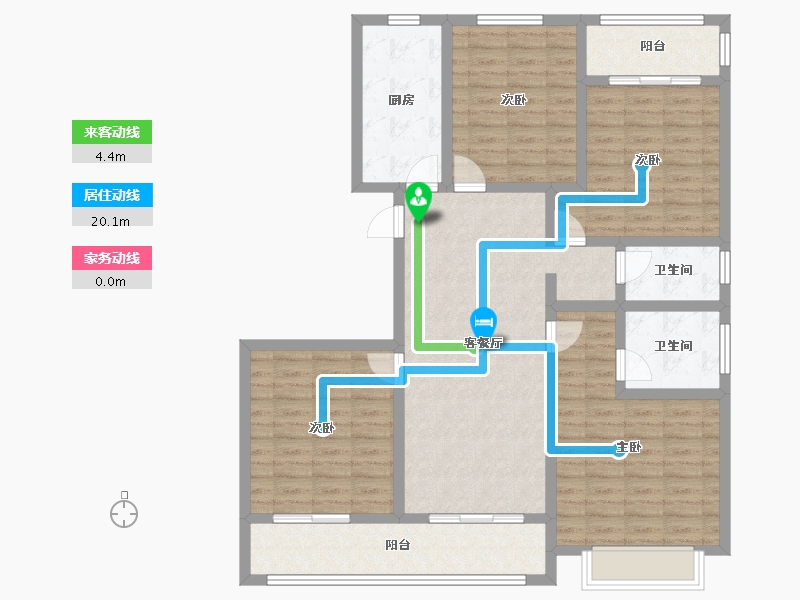 陕西省-咸阳市-沣馨苑-118.36-户型库-动静线