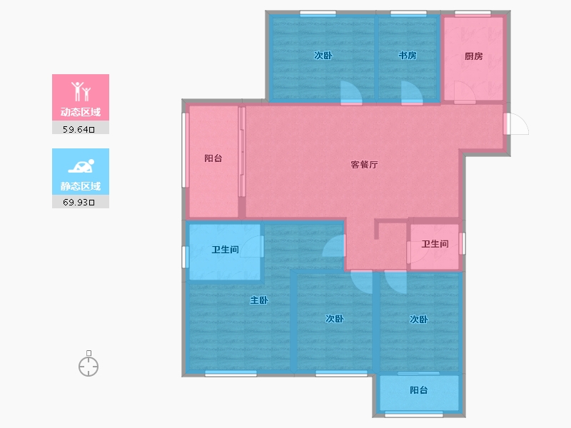 江苏省-南京市-金象朗诗红树林-116.17-户型库-动静分区