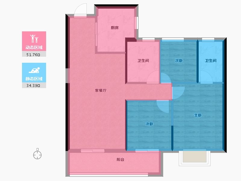 湖北省-武汉市-武汉二十四城-78.03-户型库-动静分区