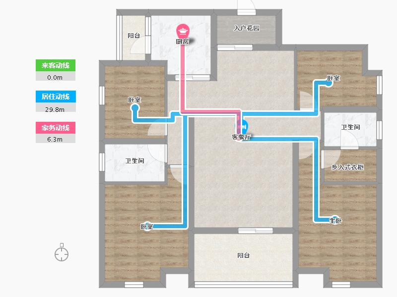 四川省-宜宾市-恒润雅居-113.20-户型库-动静线