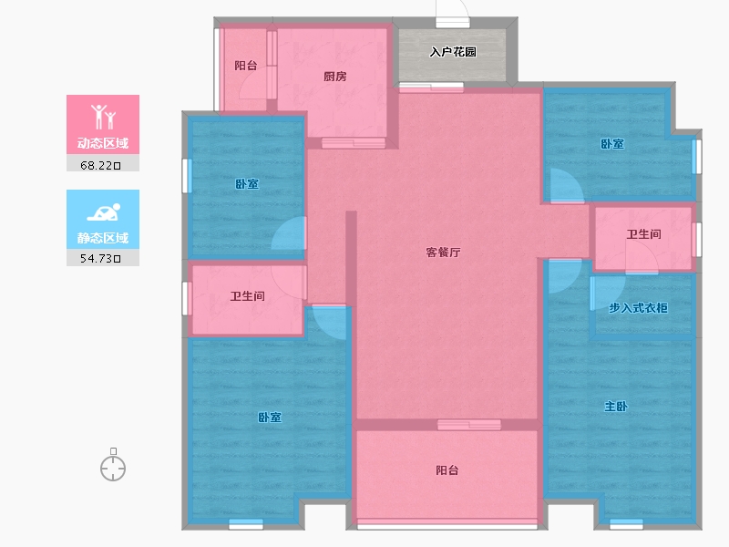 四川省-宜宾市-恒润雅居-113.20-户型库-动静分区