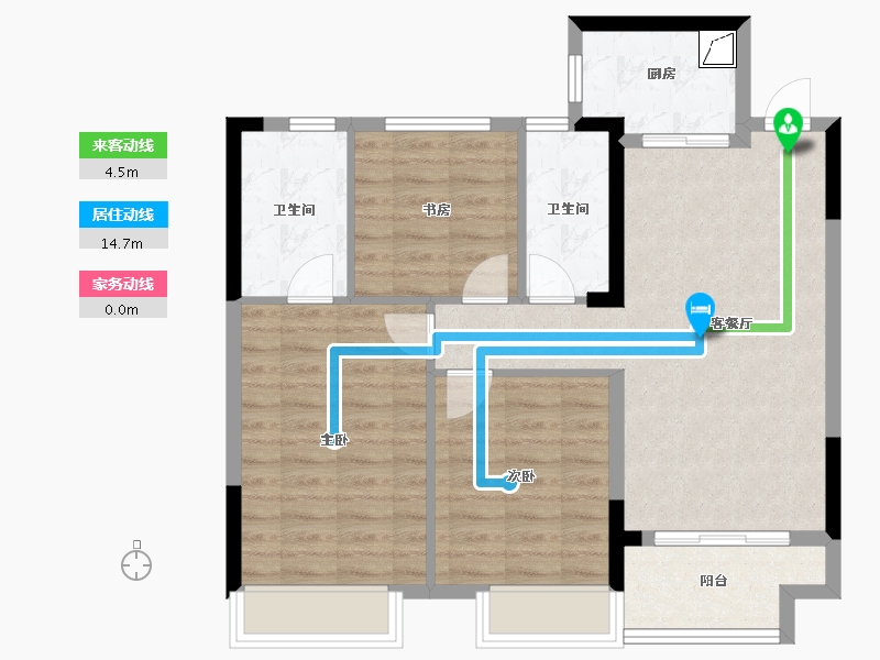 浙江省-湖州市-翠堤湾-80.00-户型库-动静线