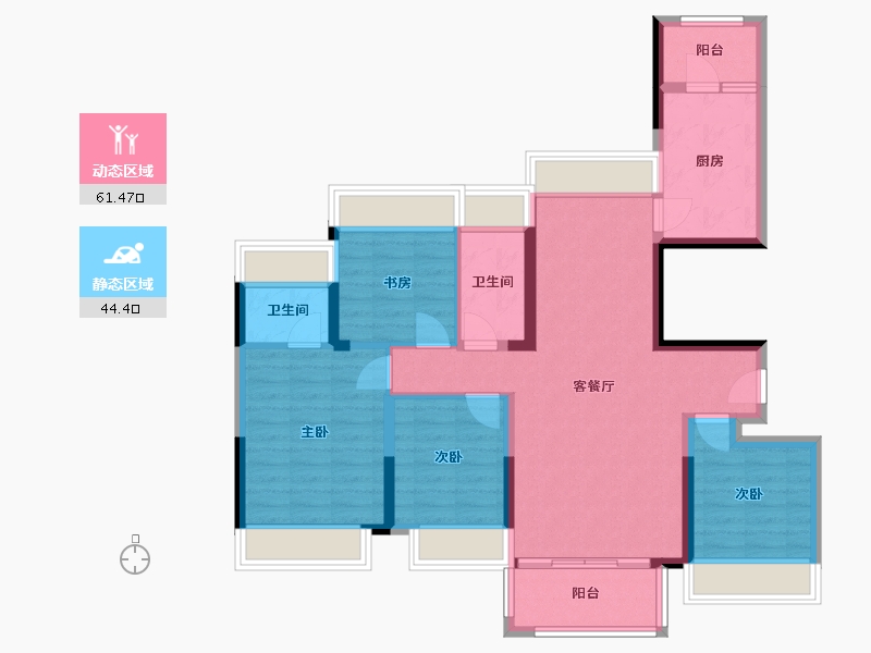 湖南省-常德市-香江悦府-110.00-户型库-动静分区