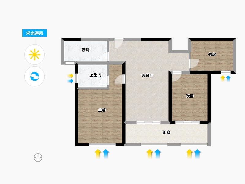 江苏省-南京市-金象朗诗红树林-95.06-户型库-采光通风