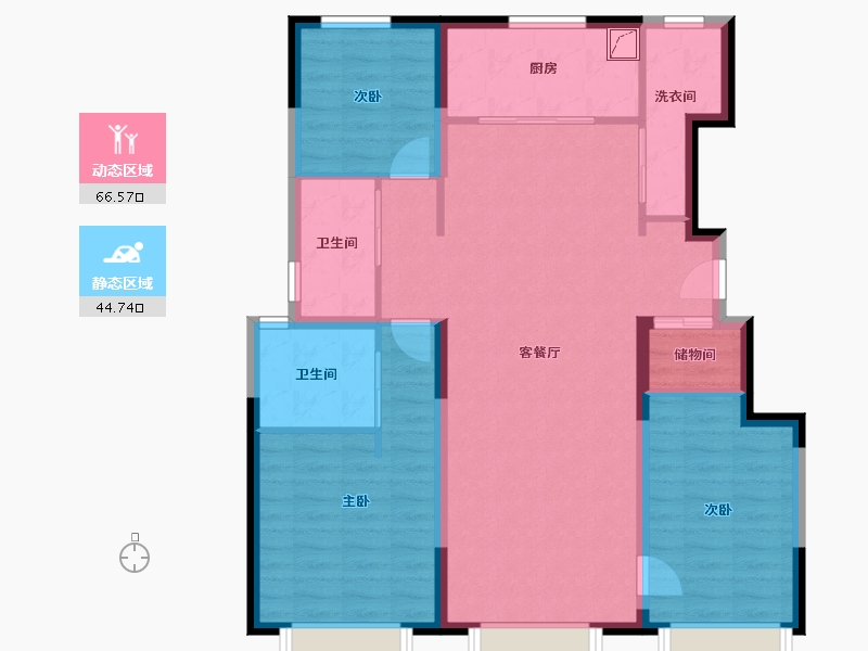 天津-天津市-万科西华府-100.00-户型库-动静分区