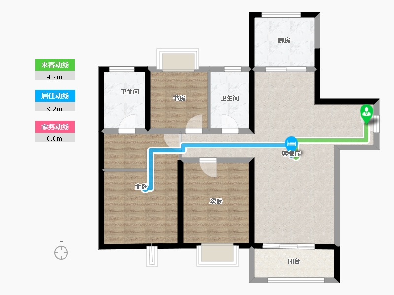 江苏省-南京市-金象朗诗红树林-94.50-户型库-动静线