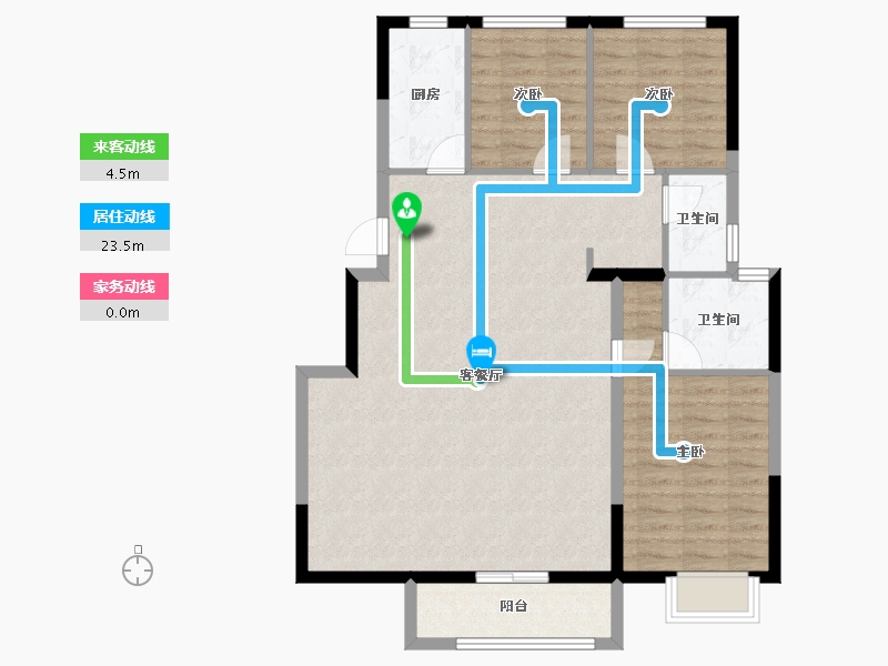 天津-天津市-和泓葛沽湾首府-95.62-户型库-动静线