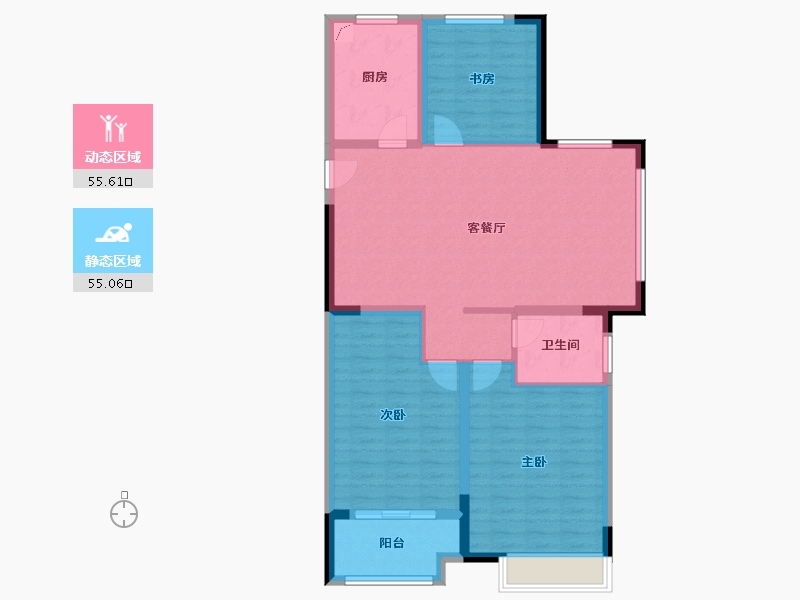 江苏省-常州市-豪庭花园-100.00-户型库-动静分区