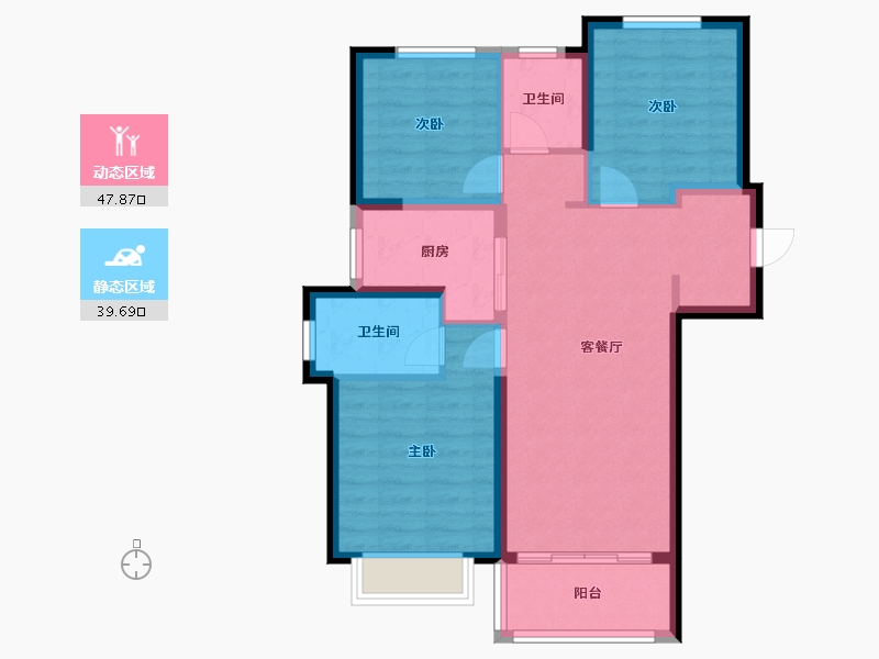 湖北省-武汉市-保利时光印象-78.17-户型库-动静分区