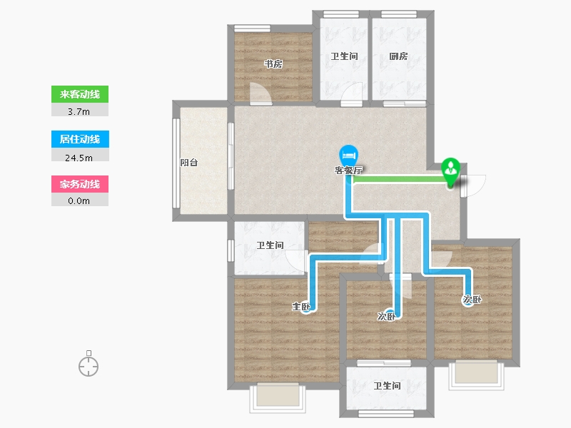 江苏省-南京市-金象朗诗红树林-105.64-户型库-动静线