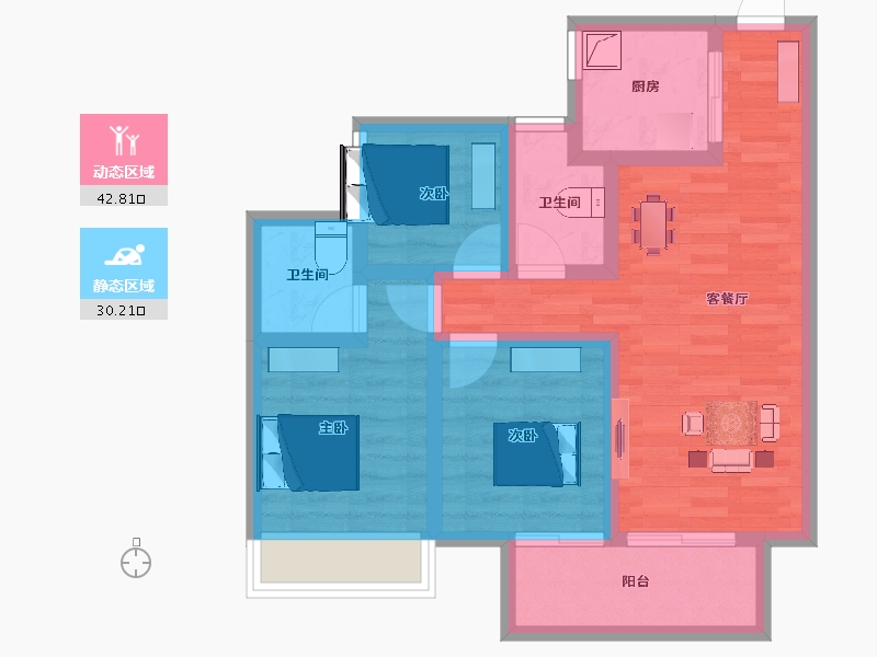 广西壮族自治区-南宁市-龙光玖誉城-63.04-户型库-动静分区