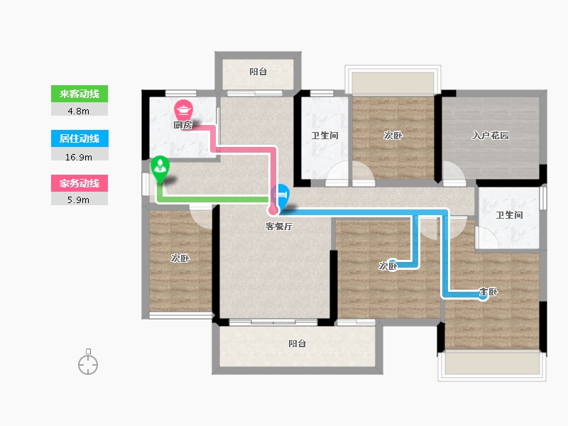 广东省-河源市-嘉葆润永安新城-109.43-户型库-动静线