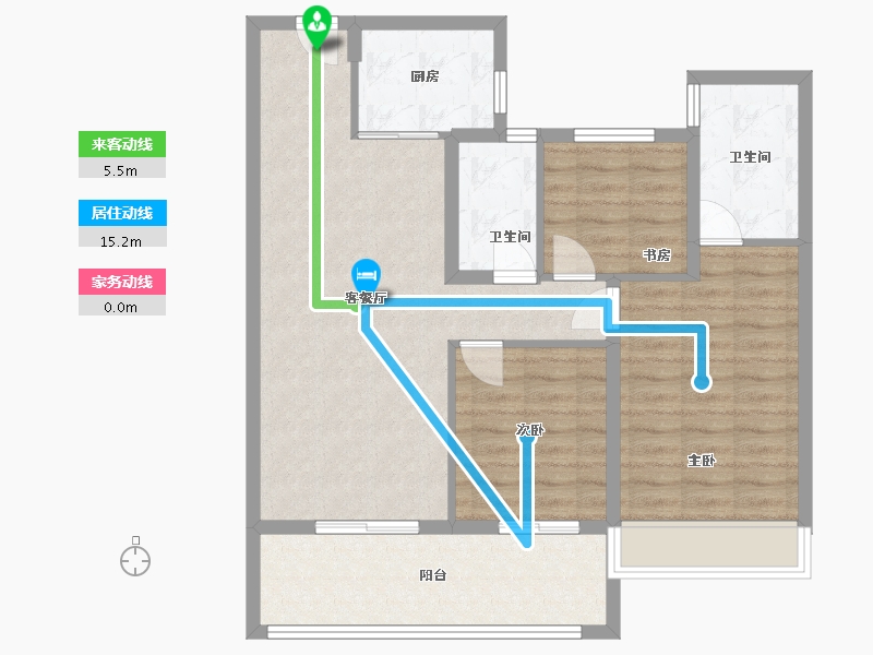 海南省-海口市-北辰府-97.00-户型库-动静线