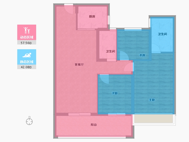 海南省-海口市-北辰府-97.00-户型库-动静分区