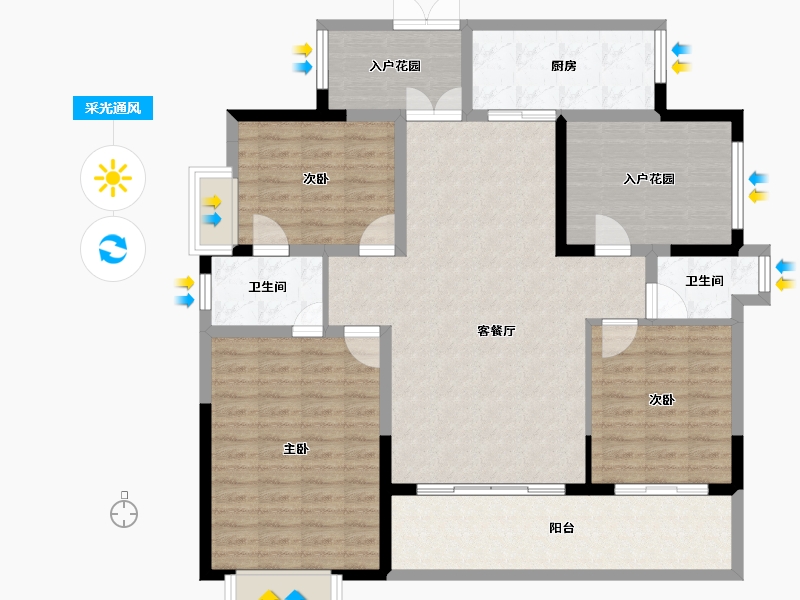 广东省-河源市-嘉葆润永安新城-121.22-户型库-采光通风