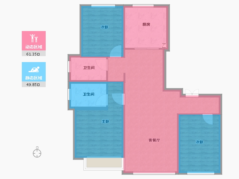 陕西省-西安市-绿城西安全运村-99.96-户型库-动静分区