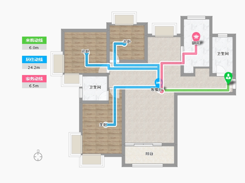 上海-上海市-和欣国际花园-98.03-户型库-动静线