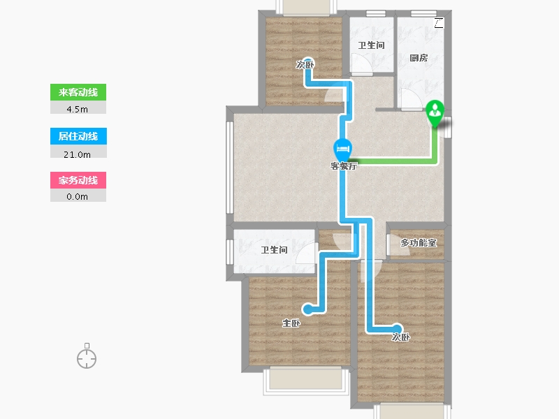 陕西省-西安市-绿城西安全运村-91.83-户型库-动静线