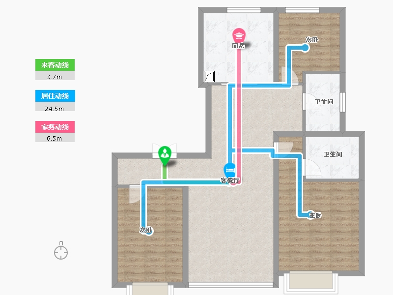 陕西省-西安市-绿城西安全运村-99.93-户型库-动静线