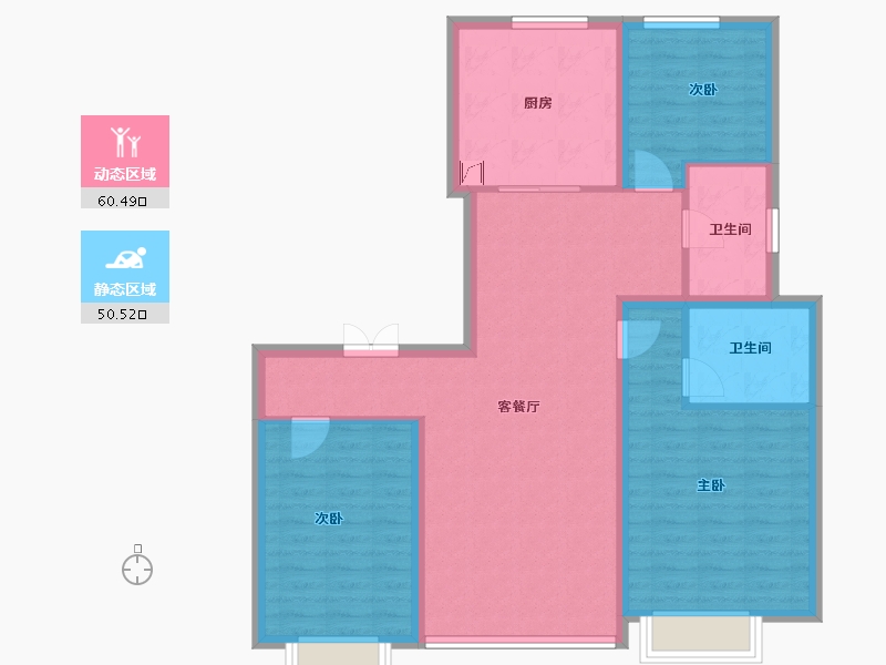 陕西省-西安市-绿城西安全运村-99.93-户型库-动静分区