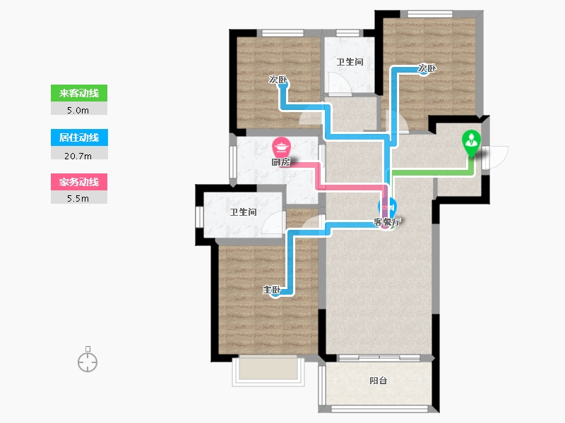 湖北省-武汉市-保利时光印象-87.20-户型库-动静线