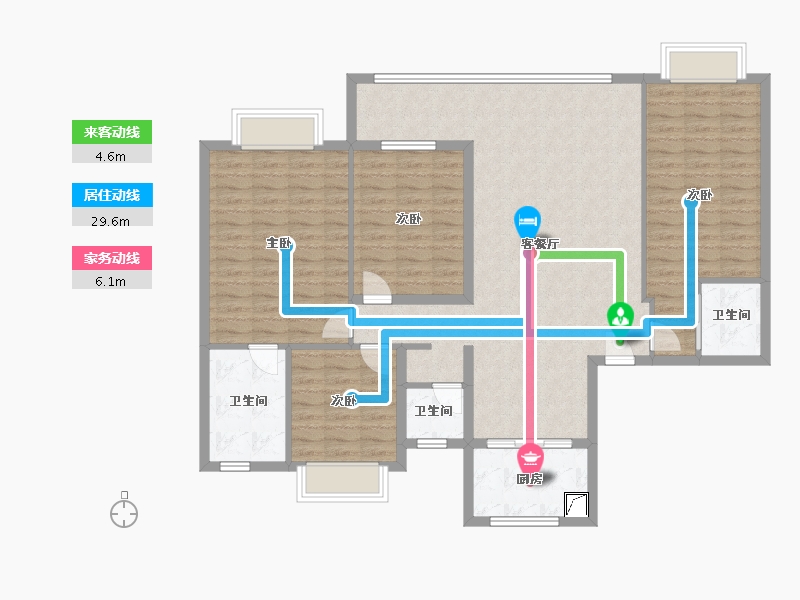 湖南省-株洲市-中梁建宁檀府-159.00-户型库-动静线