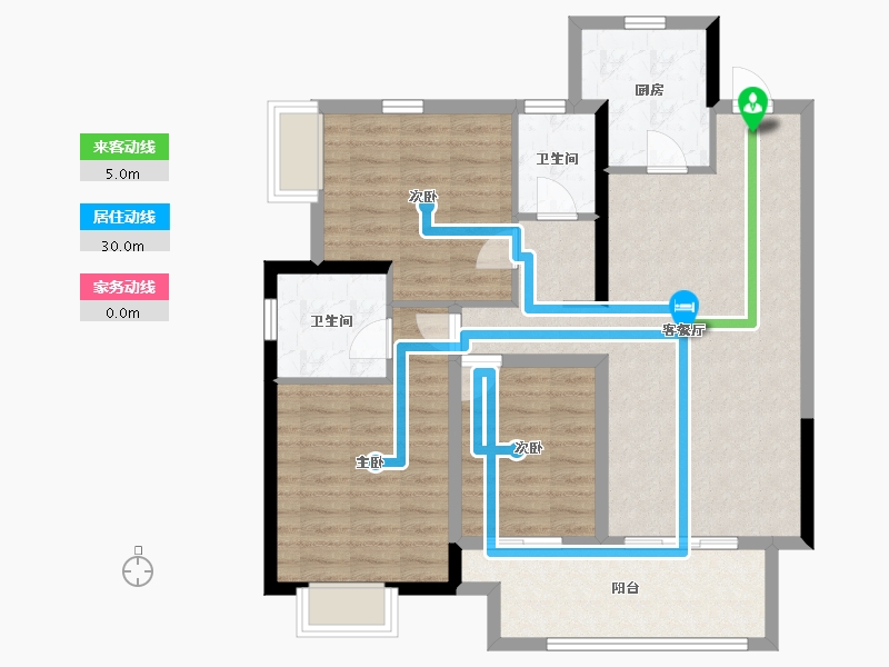 江苏省-常州市-牡丹招商公园学府-93.84-户型库-动静线