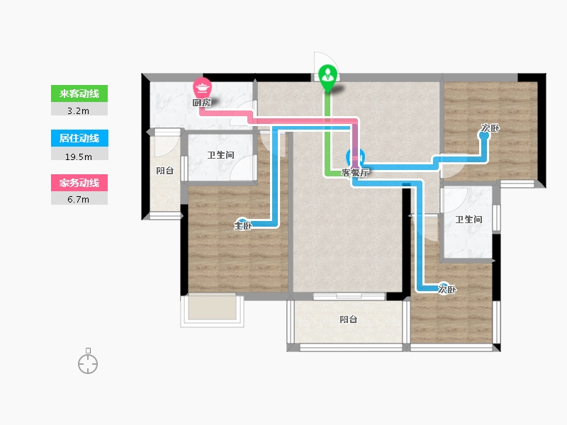 广西壮族自治区-南宁市-正恒国际-111.00-户型库-动静线