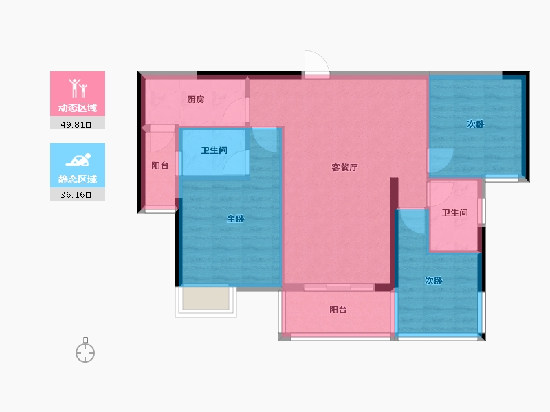 广西壮族自治区-南宁市-正恒国际-111.00-户型库-动静分区