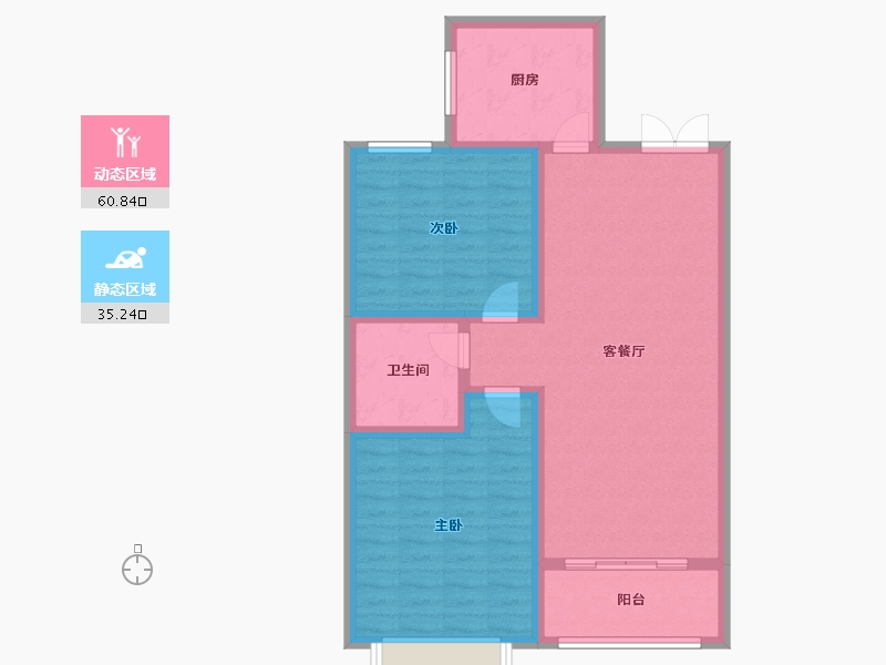 河北省-邯郸市-愉知苑-86.51-户型库-动静分区