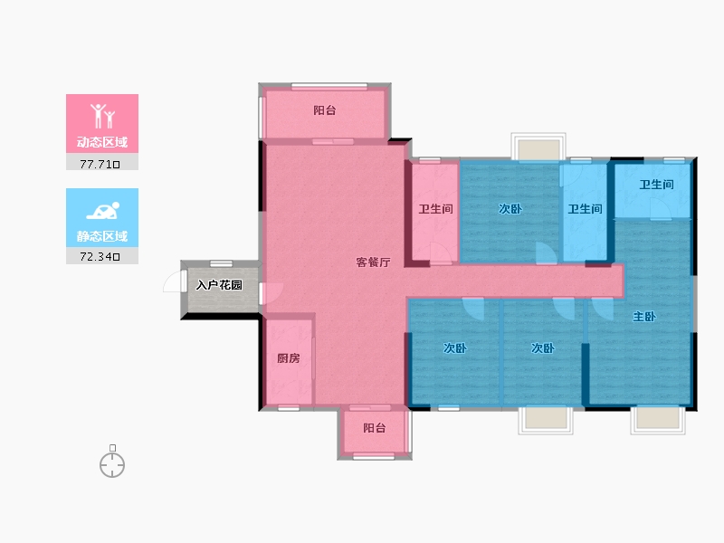 福建省-泉州市-百信·御江帝景-6期-140.00-户型库-动静分区