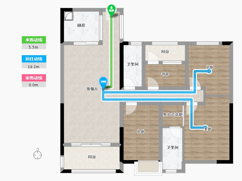 江西省-赣州市-台湾城二期-98.00-户型库-动静线