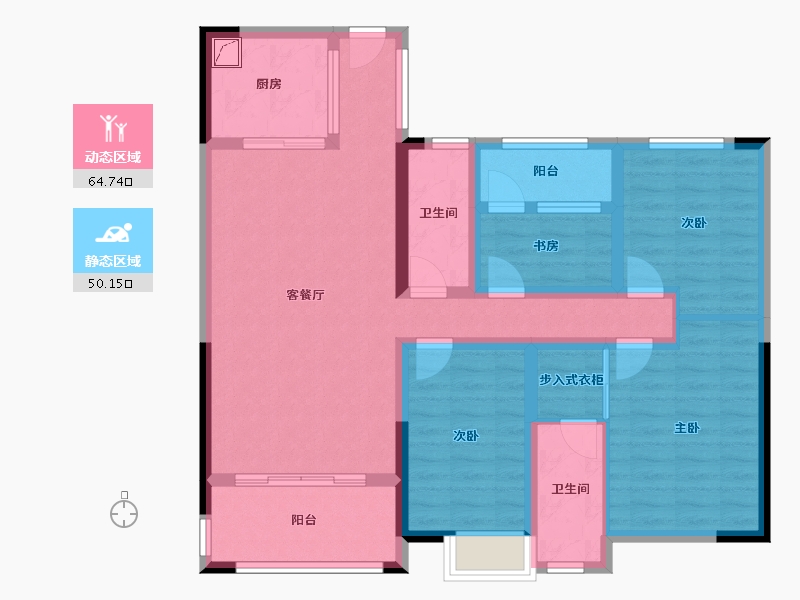 江西省-赣州市-台湾城二期-98.00-户型库-动静分区