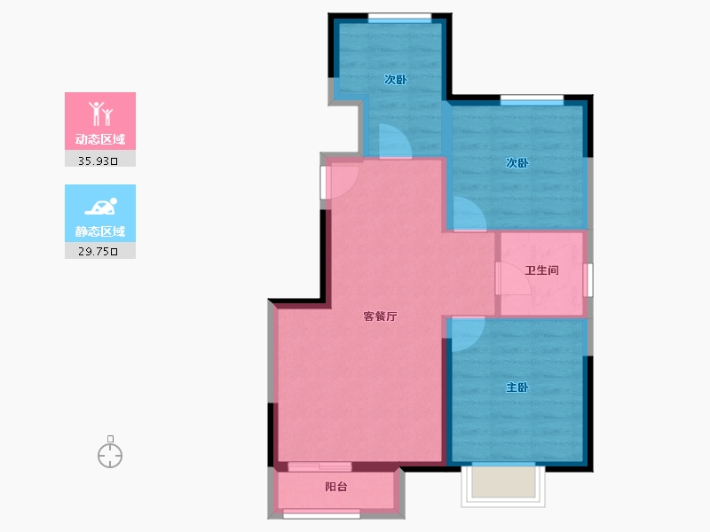 天津-天津市-和泓葛沽湾首府-58.53-户型库-动静分区