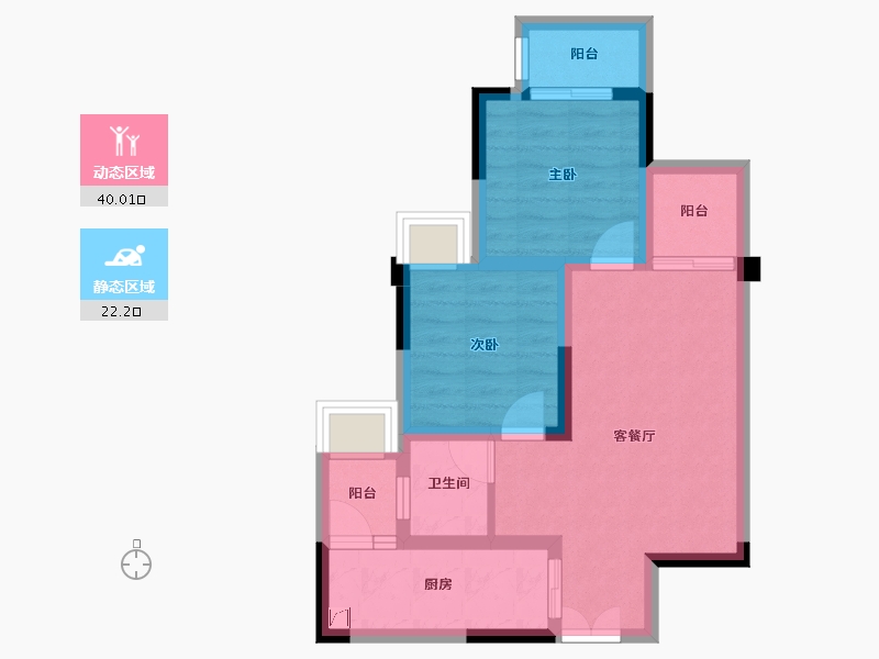 重庆-重庆市-金科南山-54.10-户型库-动静分区