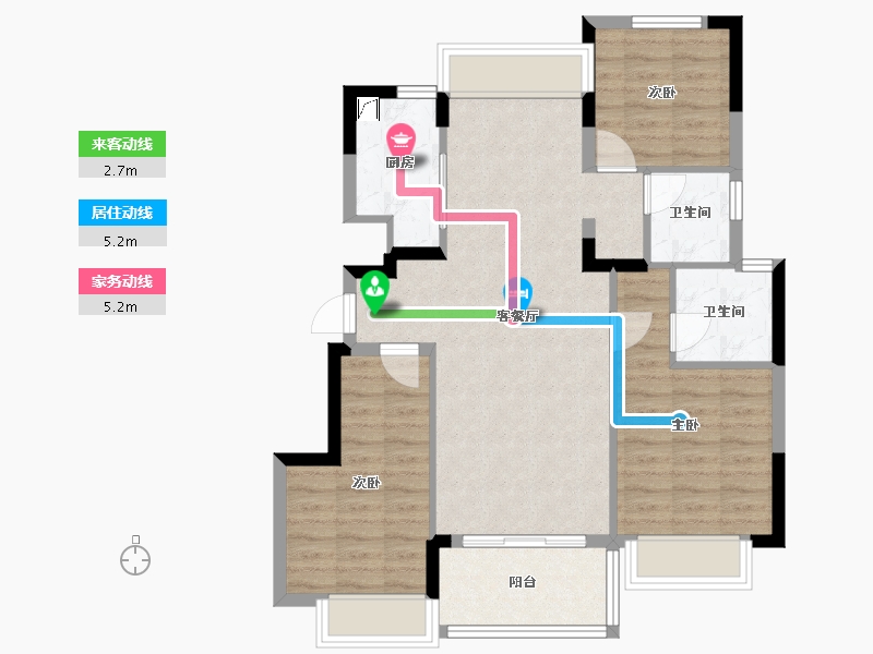 湖北省-武汉市-保利时光印象-80.17-户型库-动静线