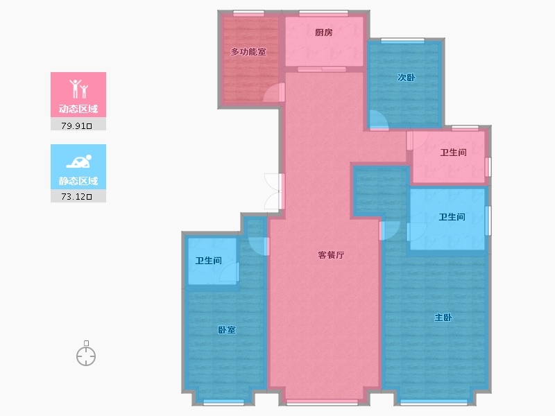 北京-北京市-壹·亮马-136.80-户型库-动静分区