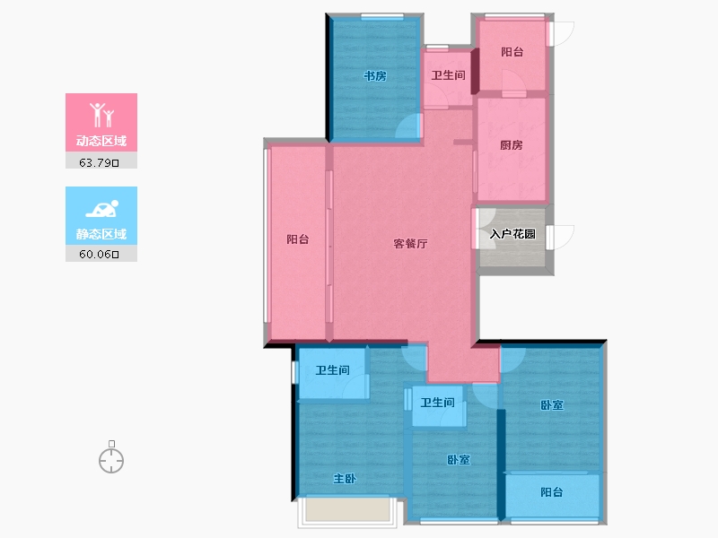 浙江省-杭州市-滨湖天地-115.20-户型库-动静分区