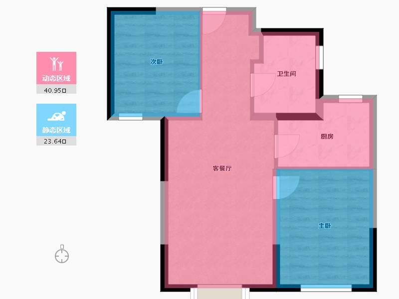 天津-天津市-首创禱悦-57.81-户型库-动静分区