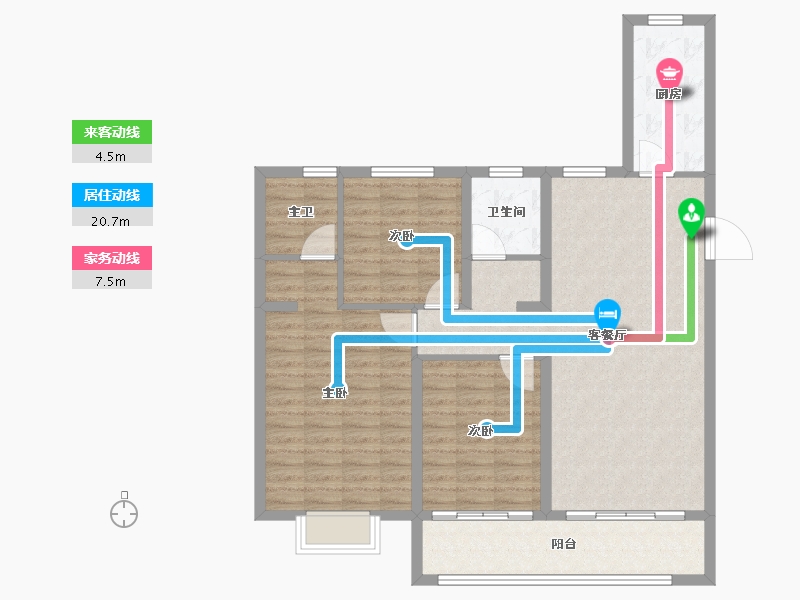 山东省-泰安市-光明智谷-105.60-户型库-动静线