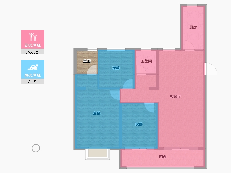 山东省-泰安市-光明智谷-105.60-户型库-动静分区