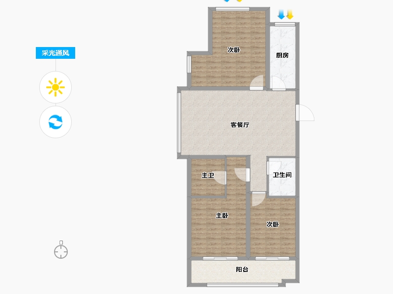 山东省-泰安市-光明智谷-114.40-户型库-采光通风