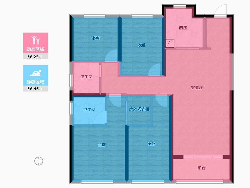 湖北省-武汉市-远洋东方境世界观8A地块-101.00-户型库-动静分区