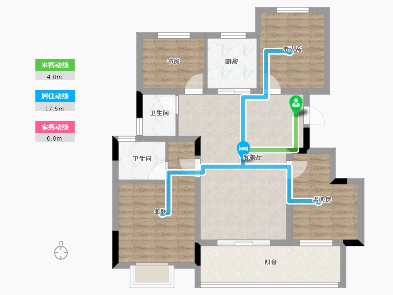 浙江省-杭州市-天樾四季-87.41-户型库-动静线