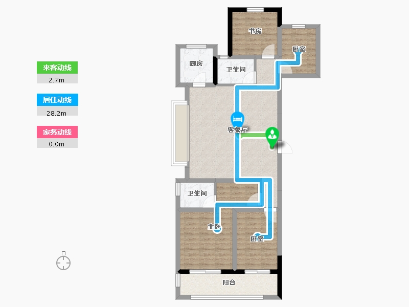 浙江省-杭州市-融悦天辰府-96.00-户型库-动静线